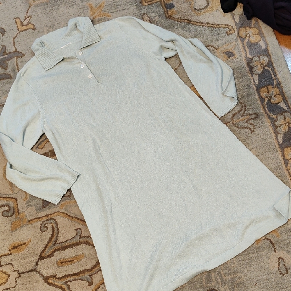 Lightweight Knit Polo Collar Dress